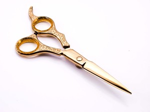 กรรไกรตัดผมสแตนเลสสีทองปรับแต่งได้ - Product Image 3