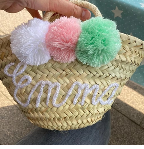 Cesta de Paja Personalizada de Primera Calidad al por Mayor, Bolsa de Macramé para Despedida de Soltera, Bolsas de Playa Directamente del Proveedor Indio - Product Image 2