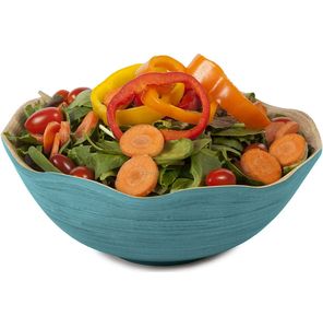 Cuenco de bambú de nuevo diseño de tamaño personalizado 2022, forma de flor moderna para ensalada/Decoración de aperitivos, artículo popular de Vietnam a precio barato - Product Image 3