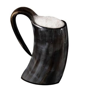 Chope de bière en corne de buffle polie et laquée avec emballage personnalisé Fait à la main Moderne Capacité de 200ml 1000ml Meilleur prix Inde - Product Image 3