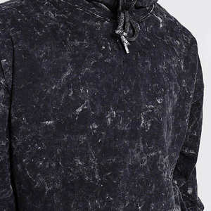 Sudadera con capucha lavada con ácido de algodón 100% de alta calidad, Jersey de punto de estilo Vintage, serie High Street, suéter antiguo inspirado, lavado con piedra - Product Image 4