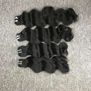 ผมดิบแบบหยักศกธรรมชาติแบบ100% สำหรับต่อผม B1สี100กรัมมัดทุกสีที่เหมาะสม - Product Image 2