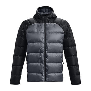 Vestes matelassées pour hommes personnalisées de couleur grise et noire avec sweats à capuche vêtements de mode veste matelassée coupe-vent avec service OEM - Product Image 6