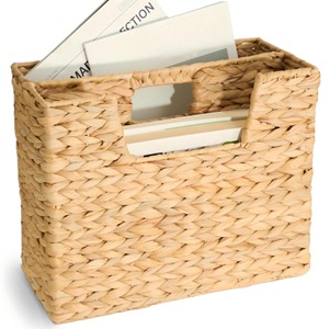 Handwoven Water Hyacinth Storage Bin & <b>Organizer</b> For <b>Files</b> Eco-Friendly Natural Home and Home Decor Wholesale from Vietnam - Product Image 1