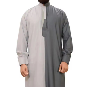 Thobe émirati haut de gamme sarcelle de luxe Kandura vêtements traditionnels arabes élégant hommes Jubba doux et respirant tenue islamique moderne - Product Image 5