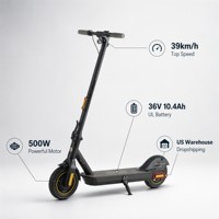 Trottinette électrique 500W, livraison directe depuis l'entrepôt américain, 36V 10.4Ah, vitesse maximale 39 km/h, pneus de 10 pouces, E-Scooter