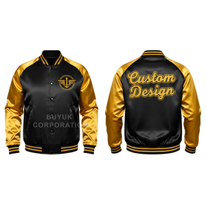 Custom Satin Waterproof Varsity Bomber <b>Jacket</b> Unisex Navy <b>Silver</b> Baseball Front Logo Embossed Printing Stand Collar Zipper - Product Image 6