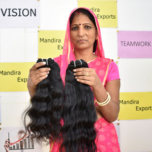 Superventas 100% Natural crudo vietnamita ondulado tejido Remy cabello doble dibujado camboyano Vietnam indio cabello de alta calidad tipo humano - Product Image 1