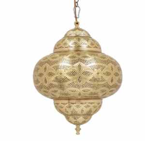 โคมไฟระย้าโมร็อกโกทองเหลืองสีทองลวดลายดอกไม้แบบเจาะซับซ้อนโคมไฟเพดานแปลกใหม่ให้ความอบอุ่นมีจำหน่ายในราคาขายส่ง - Product Image 1