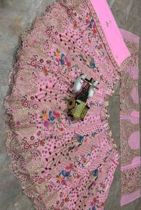 Tissu en soie géorgette synthétique doux de qualité supérieure 2026, broderie lourde, 4 mètres, design élégant et tendance, collection de cholis de SIE - Product Image 6