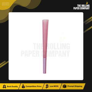 Premier exportateur de la meilleure qualité de papier de couleur rose imprimé personnalisé pour fumer des cônes pré-roulés 83/26MM fabriqués en Indonésie - Product Image 2