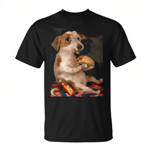 T-shirt Vintage con Cane e Taco - Design Originale e Chic per Cani Amanti del Taco - Product Image 2