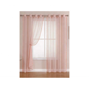 Rideaux en coton filet rose de luxe pour chambre à coucher salle à manger isolation thermique réduisant le bruit rideaux certifiés GOTS nouveauté - Product Image 3