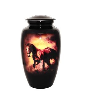 Urna de cremación Contenedor conmemorativo-con Lovely Horse Art Work Tamaño grande 26 cms de alto - Product Image 1