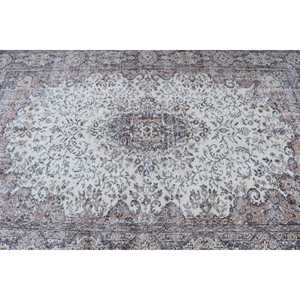 Tapis turc vintage 5,4x8,3 pi (166x252 cm), tapis marron à motifs floraux - Product Image 5