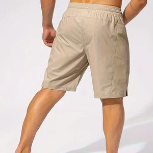 กางเกงขาสั้นชายหาดออกแบบเองได้สำหรับผู้ชาย สไตล์ลำลอง สีพื้น มีกระเป๋า กันน้ำ แห้งเร็ว ระบายอากาศได้ดี เอวยางยืด - Product Image 4