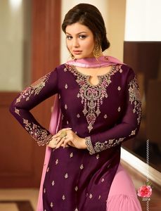 Tenue de fête indienne/pakistanaise Eid Ramzan Tenue de mariage style Sharara Salwar pour femme pakistanaise - Product Image 2