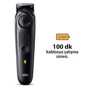 Tondeuse à barbe électrique à lame ultra-affûtée avec 40 réglages de longueur, 100 minutes d'autonomie, fonctionnement sans fil, étanche IPX7 - Product Image 4