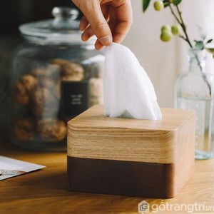 Handcrafted Wood Tissue Holder Cover by Viet Fargimex Custom Luxury for Your Bathroom Bedroom Dining Office Kitchen - Product Image 3