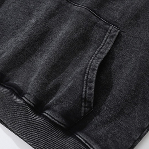Sweat à capuche lavé à l'acide 100% coton de haute qualité High Street Washing Old Stone Washed Vintage Hoodie - Product Image 6