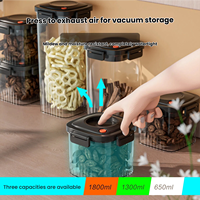 Boîte de conservation sous vide, pot hermétique, boîte alimentaire à pompe à pression, boîte de rangement en plastique transparente empilable multifonctionnelle