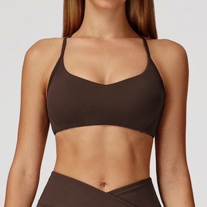 Soutien-gorge de sport en forme de cœur avec dos en Y et coussinets amovibles, vêtements de fitness personnalisés, soutien-gorge d'entraînement à maintien moyen - Product Image 3