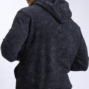 Sweat-shirts à capuche en molleton de qualité supérieure, personnalisés, style streetwear, effet délavé à l'acide, vintage, double couche, poches effet délavé à l'acide - Product Image 4