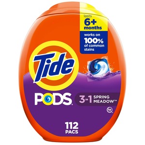 Tide PODS 81 CT Spring Meadow HE Compatible con detergente para ropa jabón Pacs 3 en 1 Potente limpieza - Product Image 4