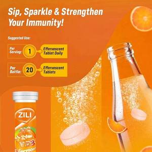 Tabletas Efervescentes <span class=keywords><strong>de</strong></span> <span class=keywords><strong>Vitamina</strong></span> <span class=keywords><strong>C</strong></span> 1000mg con Zinc, Calcio y <span class=keywords><strong>Magnesio</strong></span> |   Suplemento <span class=keywords><strong>de</strong></span> Apoyo Inmunológico, Marca Privada OEM - Product Image 3