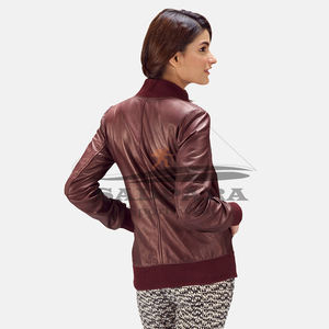 Belles vestes d'hiver matelassées en cuir véritable pour femmes longues imprimées tricotées personnalisées avec logo - Product Image 3