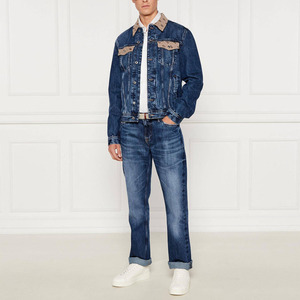 2025/2026 Winter Stylish Men's High Street Denim <b>Jacket</b> Classic Fit Breathable Windproof Durable Organic Cotton Front - Product Image 1