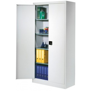 Armadio a Porte Battenti Armadio Materiale Armadio per Documenti 1950x950x420 mm 4 Ripiani - Product Image 1