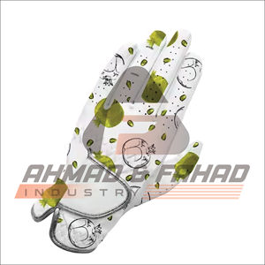 Guantes de golf para hombre A & F Ind logotipo personalizado Cabretta cuero genuino Palma Material suave empuñaduras transpirables Color blanco OEM para - Product Image 1