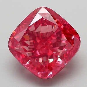 Diamant rose vif fantaisie certifié IGI, cultivé en laboratoire, taille coussin, diamant non monté pour la vente en gros de bijoux fins - Product Image 1