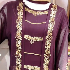 Designer moderne non cousu brodé à la main belle tenue de fête costumes indien mode avant style traditionnel - Product Image 3