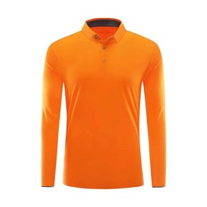 Polo de travail pour homme, polo à manches longues pour homme, polyester respirant, séchage rapide, vêtements de chantier d'été - Product Image 4