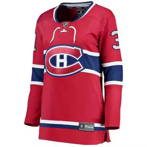 Custom Team Ice Hockey Shirt Wholesale <b>Long</b> <b>Sleeve</b> <b>V</b> <b>Neck</b> Ice Hockey 100% Polyester Jerseys With Custom Sizes Personalized Team - Product Image 1