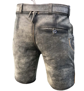 Pantalon court en cuir bavarois sur mesure pour homme, Trachten Lederhosen, pantalon taille mi-haute, couleur unie, costume authentique d'Oktoberfest - Product Image 4
