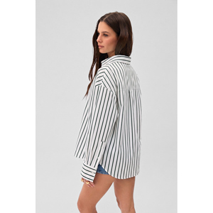 GRIMELANGE LIYA <b>Women's</b> Oversize 100% Cotton <b>Shorts</b> and Shirt Two-Piece <b>Set</b> - Product Image 6