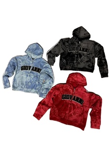 Men Plus Size Autumn Fleece Flared Hooded Embroidered Casual Tracksuit Set Quick Dry Breathable Hoodie Baggy <b>Pants</b> Set - Product Image 6