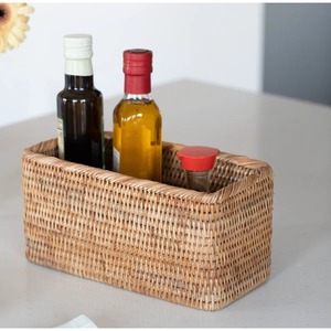 Rattan <b>basket</b> for storing odds and ends on the <b>table</b> Handmade Storage <b>Baskets</b> Natural Rattan Modern Made in Viet Nam - Product Image 3