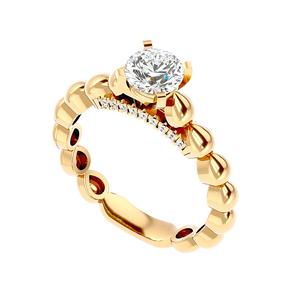 Bague élégante en or 14 carats avec diamant ovale de laboratoire pour femme, cadeau de fiançailles, de mariage ou d'anniversaire, bijoux fins de luxe - Product Image 1