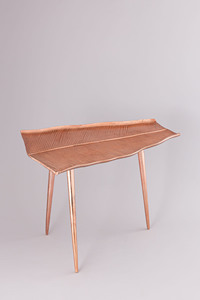 Handmade Casting Metal Table With Copper Antique Finished For Living Room Luxury <b>Leaf</b> Design Three Lag Side Table Coffee Table - Product Image 4