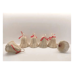 Stylish Rattan <b>Bell</b> Gift <b>Box</b> Handcrafted Wicker Rattan <b>Bell</b> Ornament for Christmas Tree Decor Home Party Festive Charm Unleashed - Product Image 3