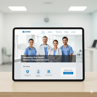 Médico profesional o clínica Diseño de sitios web Agencia Web que ofrece servicios comerciales de atención médica confiables y efectivos Stock MAC