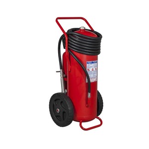 Extintor de Polvo de Aluminio con Ruedas de Alta Calidad, 100 kg, EN 1866-1-A IV B C, Fabricado en Italia, Fábrica EMME ANTINCENDIO - Product Image 2