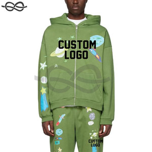 Chándales coloridos de retales para hombre, Conjunto de sudadera elegante de dos piezas con capucha, pantalones acampanados apilados, diseño de moda - Product Image 6