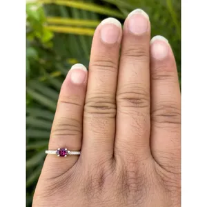 Rhodolite <b>Garnet</b> Fine <b>Ring</b> 925 Sterling <b>Silver</b> Handmade Gemstone Jewelry Wholesale Supplier - Product Image 3