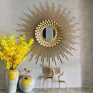 High On Trend Latest <b>Wall</b> <b>Mirror</b> In Metal For Home Livingroom Hotel Hallway Decorative Use <b>Wall</b> <b>Hanging</b> <b>Mirror</b> - Product Image 4