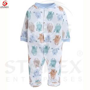 Pelele de algodón orgánico de punto OEM estampado personalizado Color sólido Unisex ropa de recién nacido mono infantil mameluco de bebé - Product Image 5